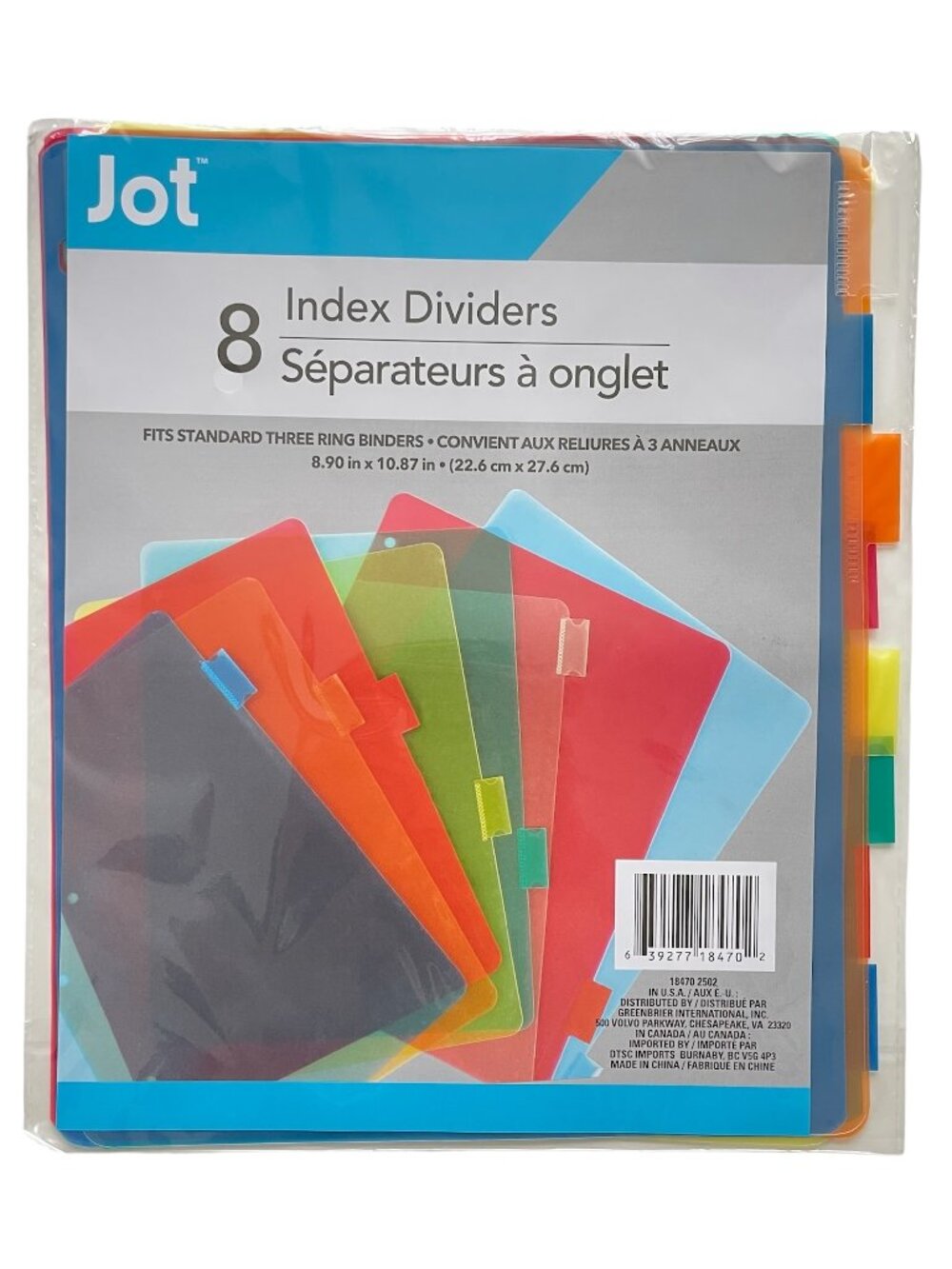 Jot 8 Index Dividers